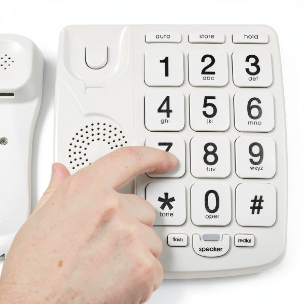 GrandCare Senior Phone TBBP-4-WH Large Button Landline-3