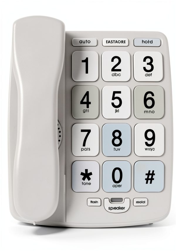 GrandCare Senior Phone TBBP-4-WH Large Button Landline-0