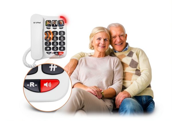 Uvital Big Button Corded Phone for Seniors Large High‑Contrast Buttons-4