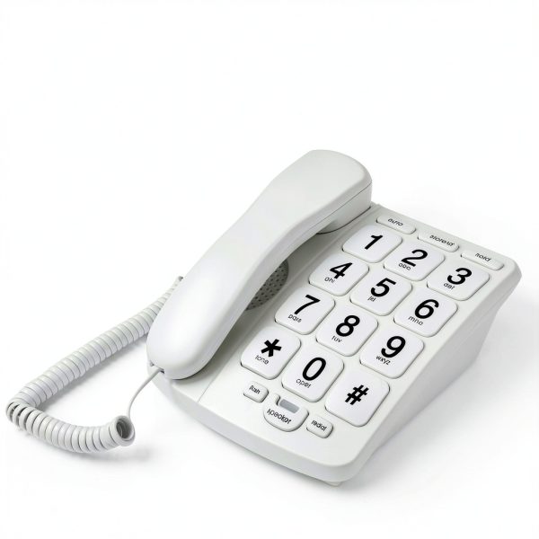 GrandCare Senior Phone TBBP-4-WH Large Button Landline-2
