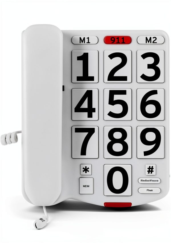 Home Intuition Corded Landline Phone CP08481 Large Button Amplified-0