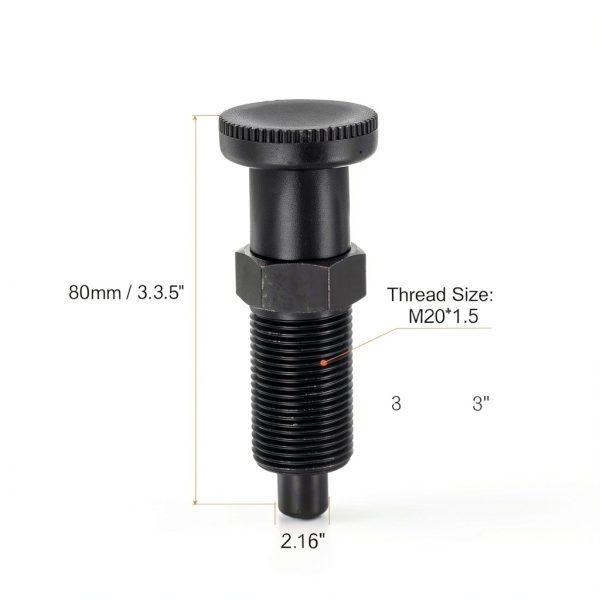HARFINGTON Push Fit Ball Nose Spring Plunger M20x1.5 Steel Retractable-1