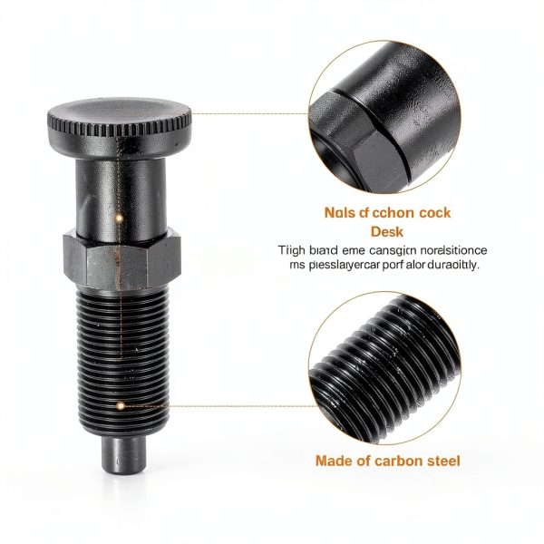 HARFINGTON Push Fit Ball Nose Spring Plunger M20x1.5 Steel Retractable-3