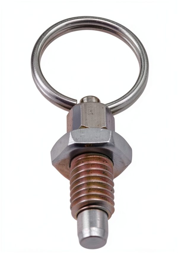 DTTRA 2PCS Non Lock-Out Knob Plunger Stubby Hand Retractable Spring Plunger with Pull Ring-3