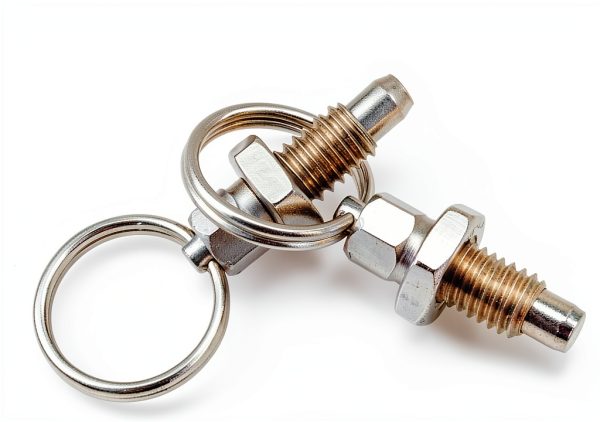 DTTRA 2PCS Non Lock-Out Knob Plunger Stubby Hand Retractable Spring Plunger with Pull Ring-1