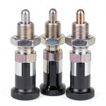 Self-Locking Indexing Pin, M8, Stainless Steel & Aluminum Alloy, Spring Loaded Latch Pin, 2 Pack-0
