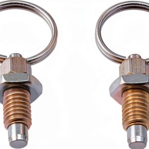 DTTRA 2PCS Non Lock-Out Knob Plunger Stubby Hand Retractable Spring Plunger with Pull Ring-0
