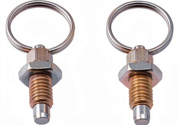 DTTRA 2PCS Non Lock-Out Knob Plunger Stubby Hand Retractable Spring Plunger with Pull Ring-0