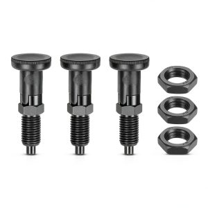 HARFINGTON Push Fit Ball Nose Spring Plunger 3pcs M12x1.5 Carbon Steel-0